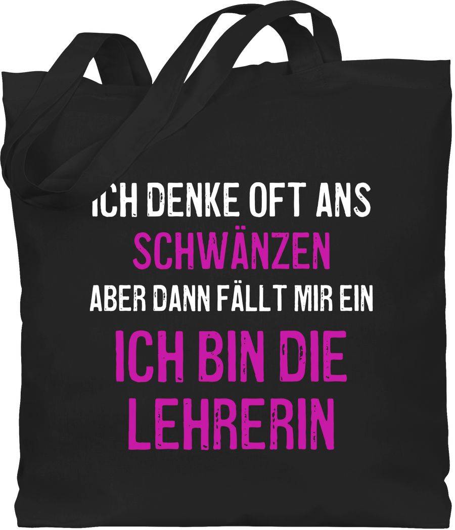 Shirtracer Ich denke oft ans schwänzen weiß lila: T-Shirt Gym Bag Shirtracer