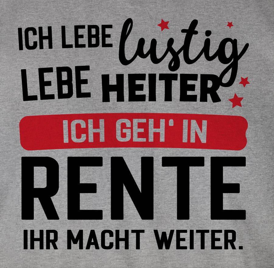 Shirtracer Ich Geh In Rente - Ihr Macht Weiter.: Tshirt Rucksack Shirtracer