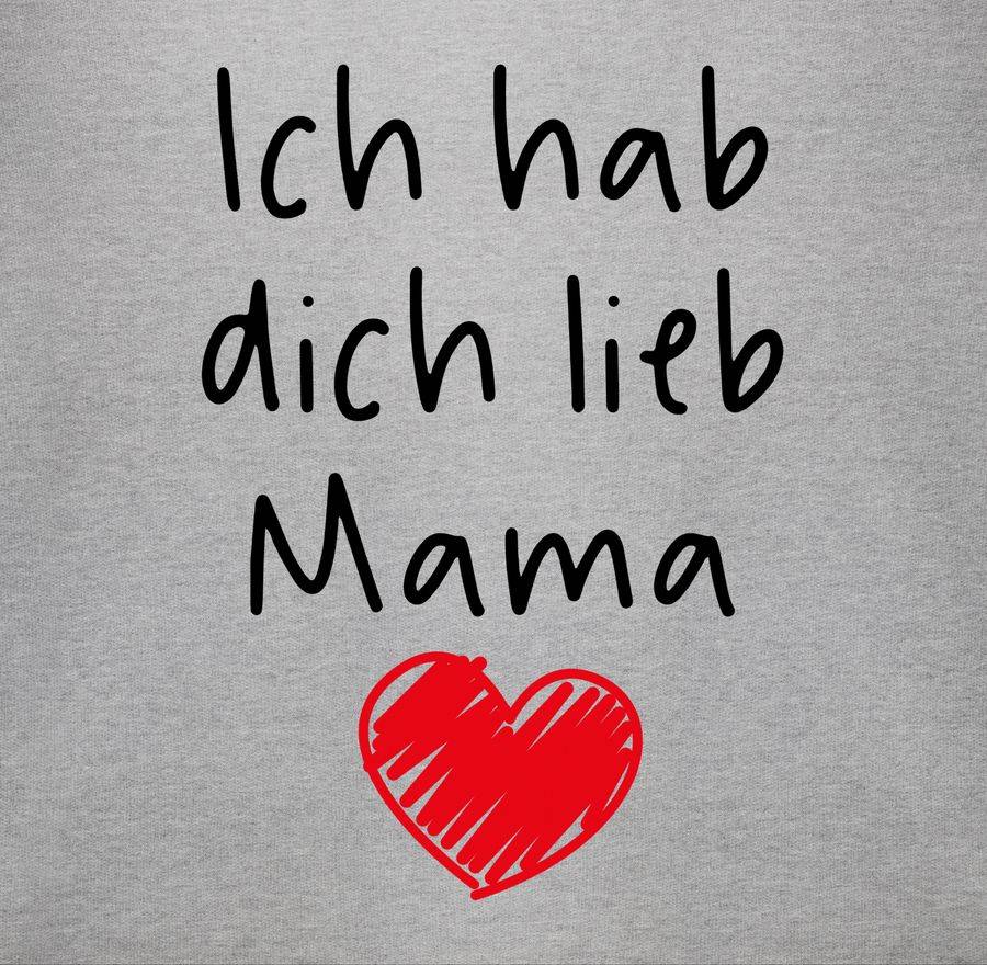Shirtracer Ich Hab Dich Lieb Mama Herz Schwarz: T-Shirt Rucksack Shirtracer