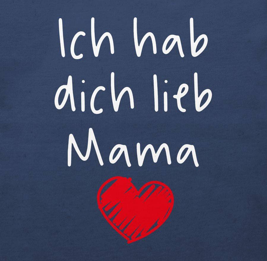 Shirtracer Ich Hab Dich Lieb Mama Herz Weiß: T-Shirt Rucksack Shirtracer