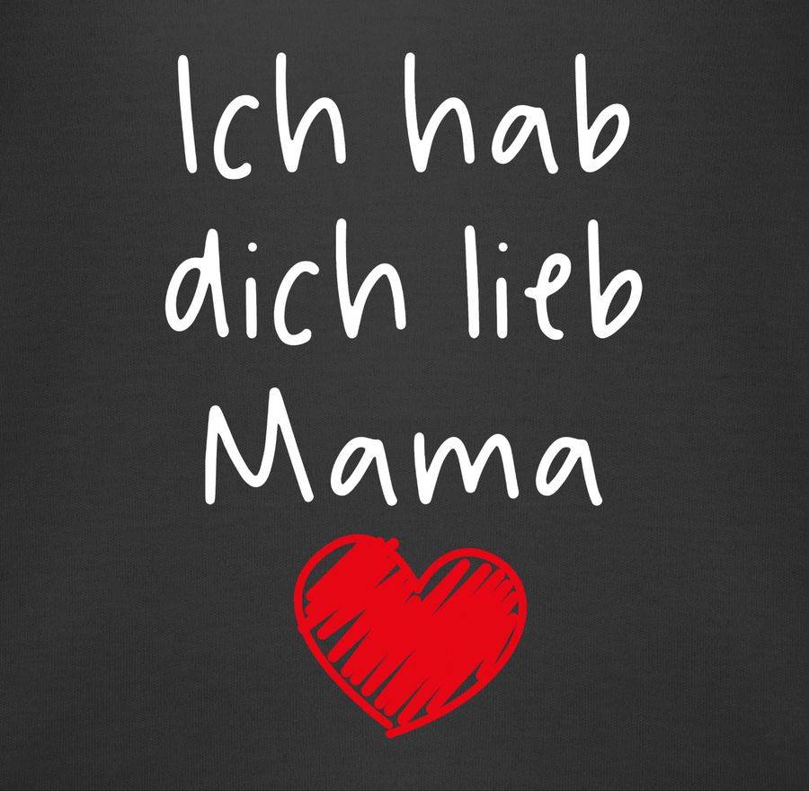 Shirtracer Ich Hab Dich Lieb Mama Herz Weiß: T-Shirt Rucksack Shirtracer