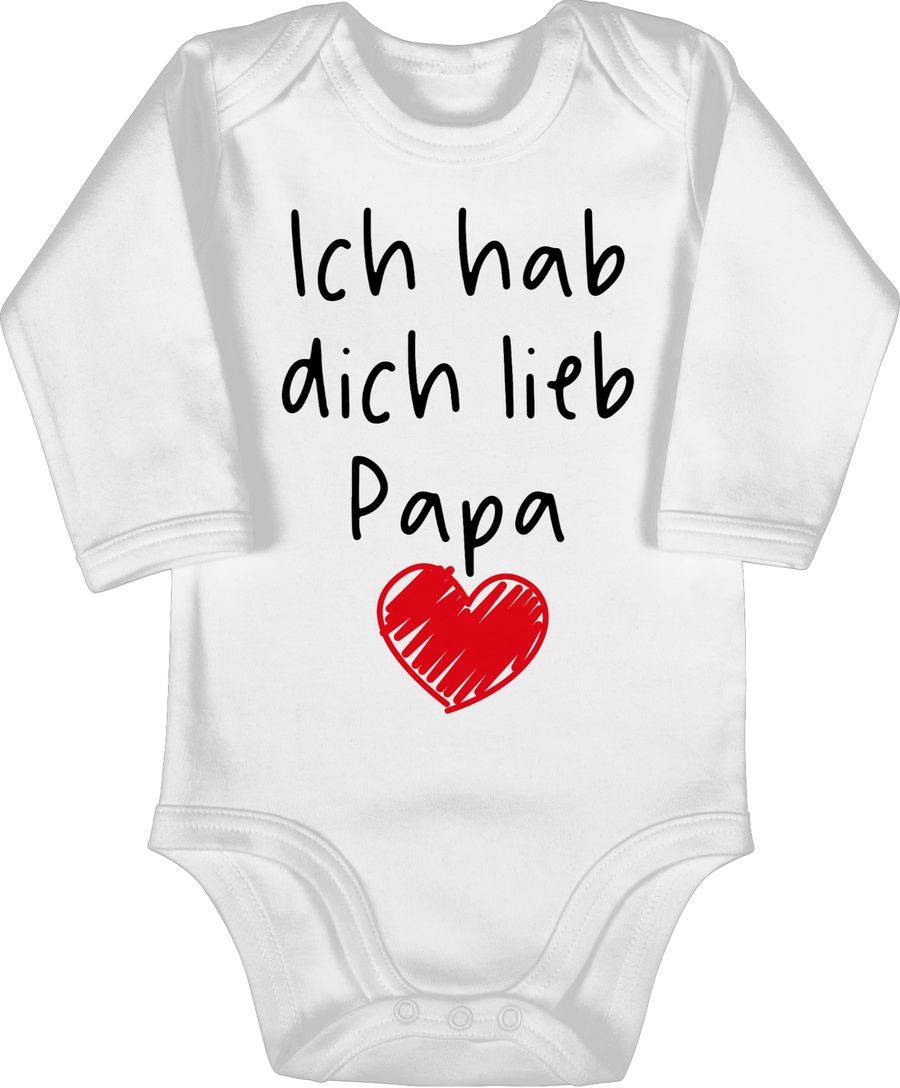 Shirtracer Ich hab dich lieb Papa Herz schwarz: T-Shirt Turnbeutel Shirtracer