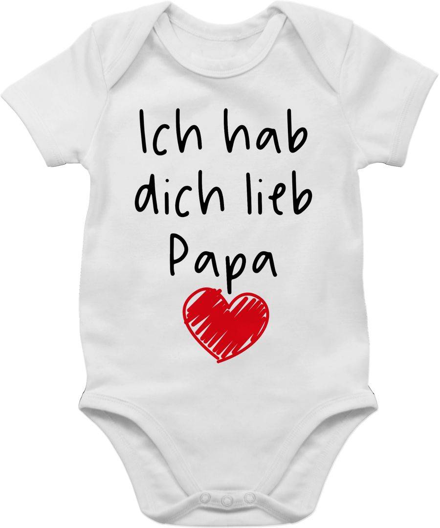Shirtracer Ich hab dich lieb Papa Herz schwarz: T-Shirt Turnbeutel Shirtracer