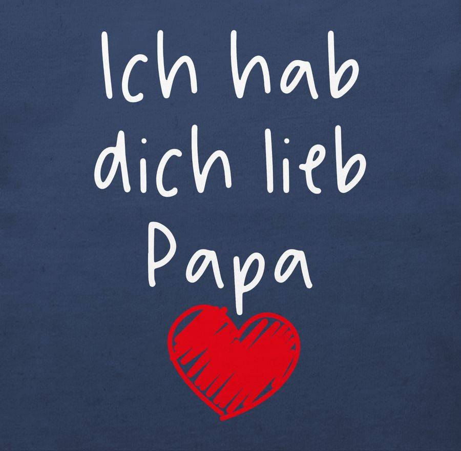 Shirtracer Ich Hab Dich Lieb Papa Herz Weiß: T-Shirt Rucksack Shirtracer