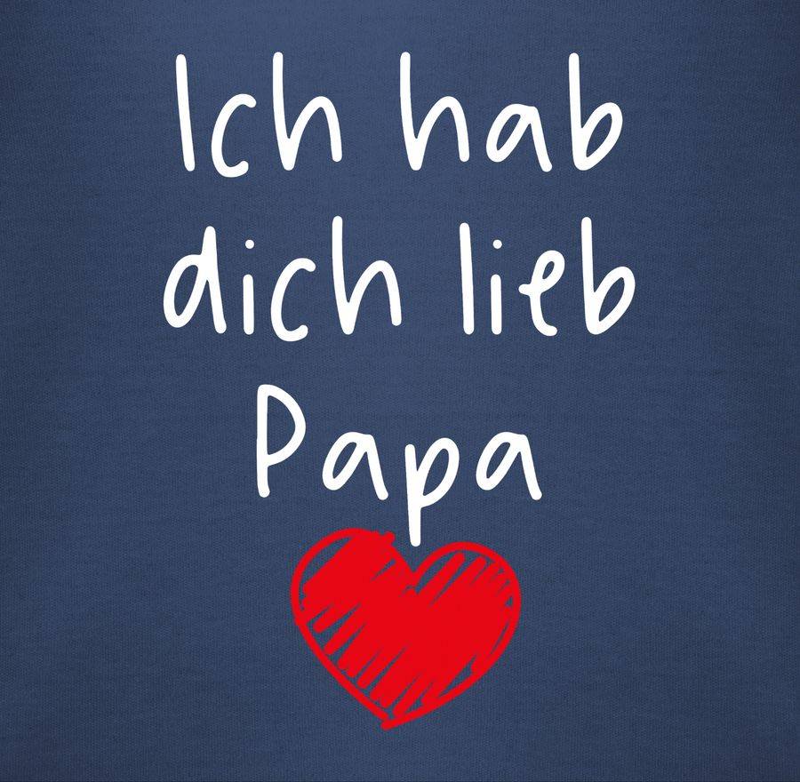 Shirtracer Ich Hab Dich Lieb Papa Herz Weiß: T-Shirt Rucksack Shirtracer