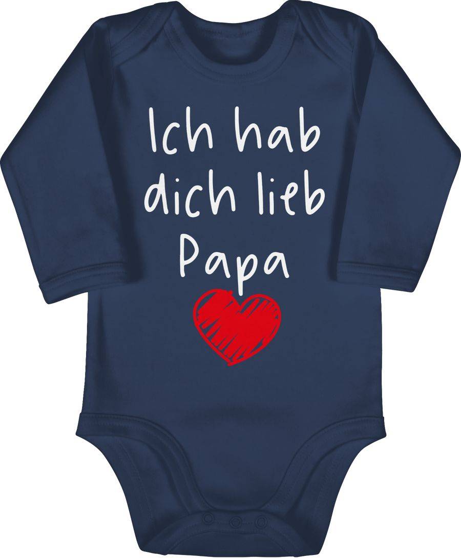 Shirtracer Ich hab dich lieb Papa Herz weiß: T-Shirt Rucksack Shirtracer