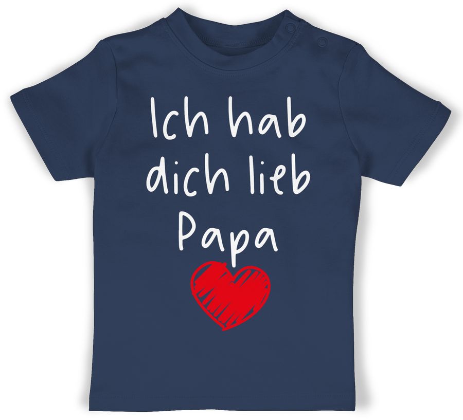 Shirtracer Ich hab dich lieb Papa Herz weiß: T-Shirt Rucksack Shirtracer