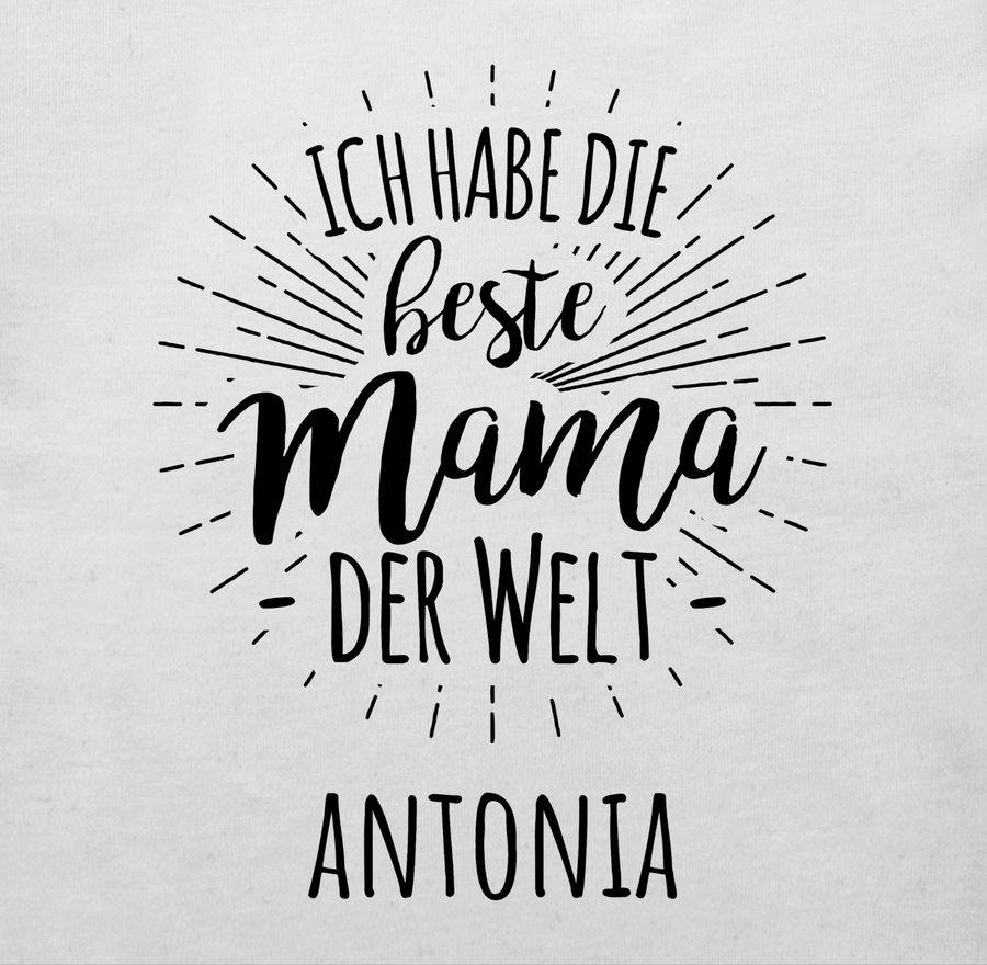 Shirtracer Ich Habe Die Beste Mama Der Welt - Name: T-Shirt Turnbeutel Shirtracer
