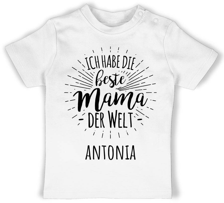 Shirtracer Ich habe die beste Mama der Welt - Name: T-Shirt Turnbeutel Shirtracer