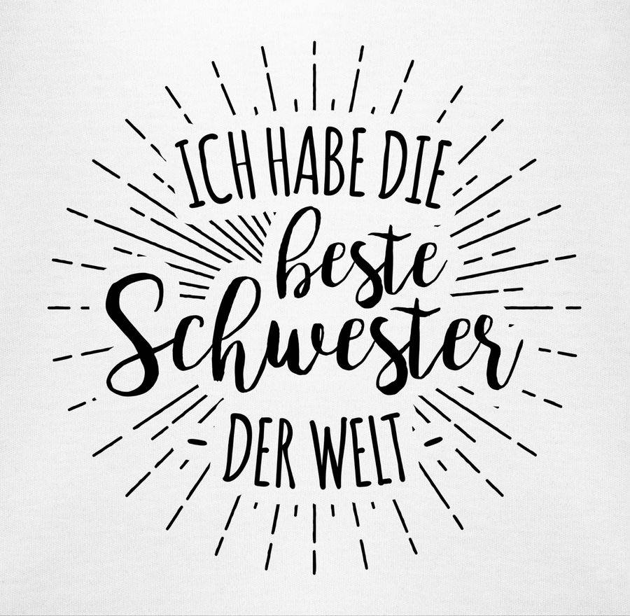 Shirtracer Ich Habe Die Beste Schwester Der Welt: Tshirt Turnbeutel Shirtracer