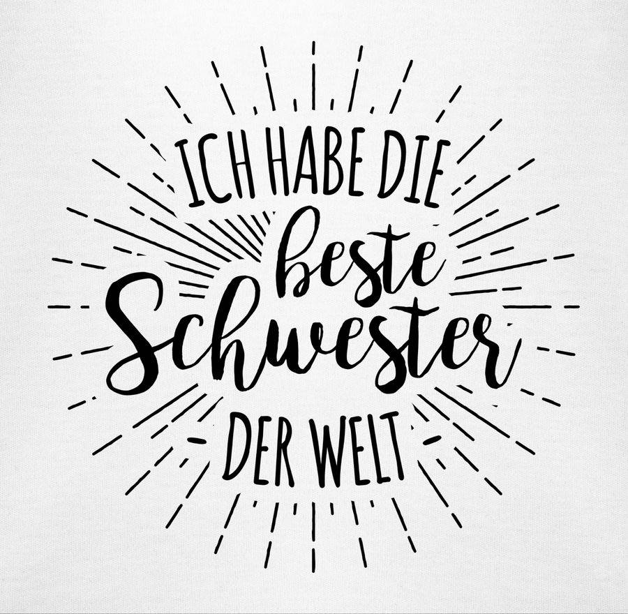 Shirtracer Ich Habe Die Beste Schwester Der Welt: Tshirt Turnbeutel Shirtracer