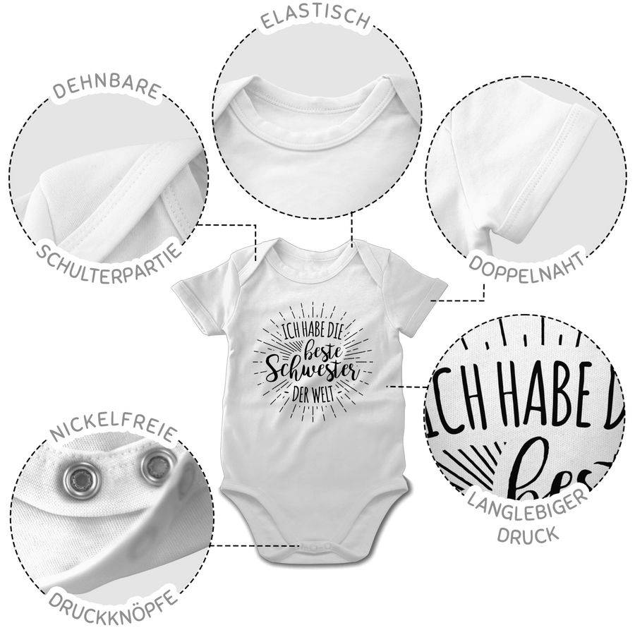 Shirtracer Ich Habe Die Beste Schwester Der Welt: Tshirt Turnbeutel Shirtracer