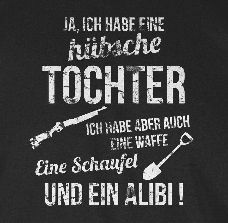 Shirtracer Ich Habe Eine Hübsche Tochter: Tshirt Turnbeutel Shirtracer