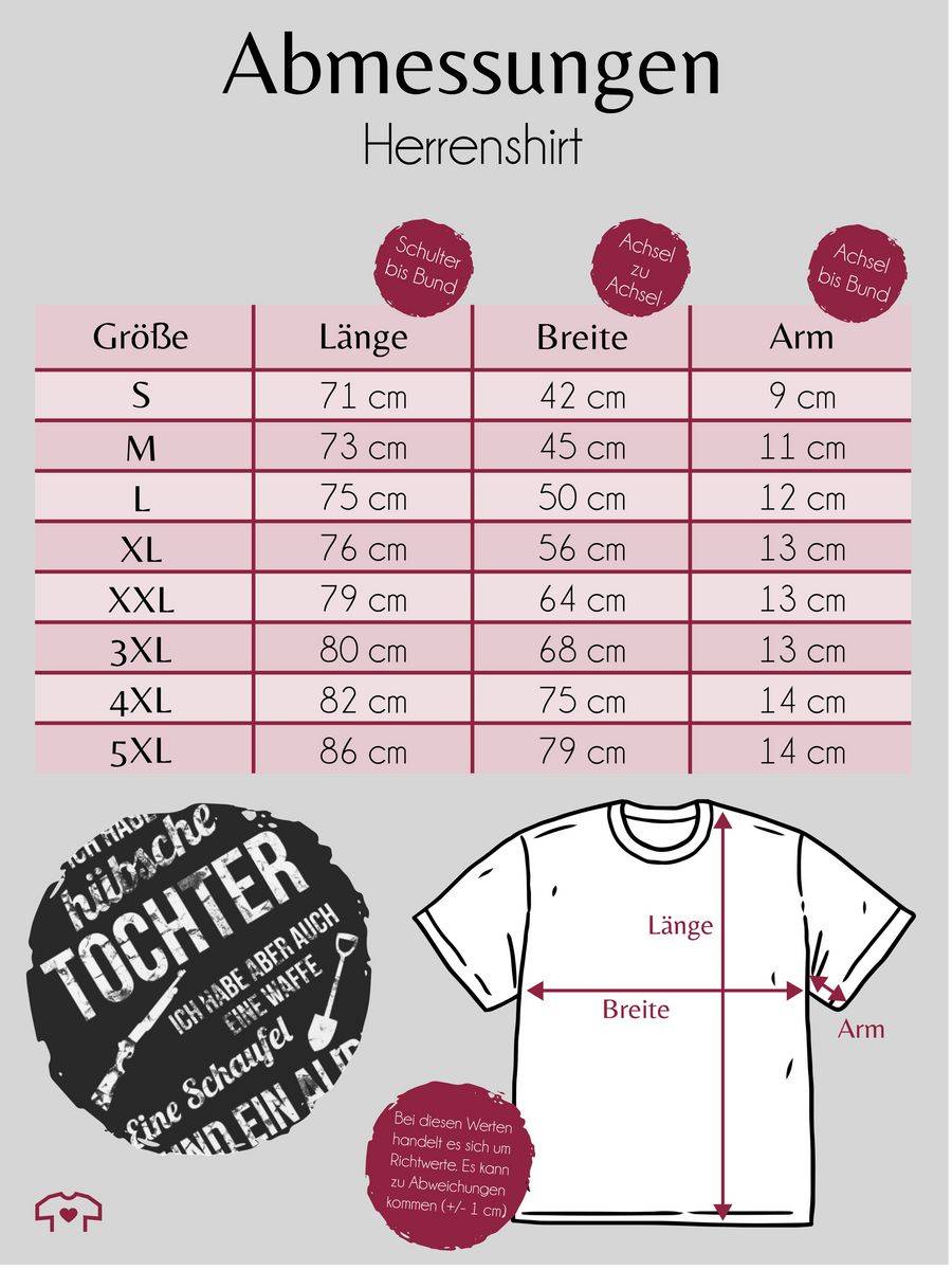Shirtracer Ich Habe Eine Hübsche Tochter: Tshirt Turnbeutel Shirtracer