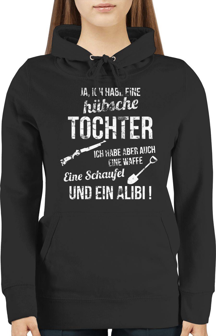 Shirtracer Ich Habe Eine Hübsche Tochter: Tshirt Turnbeutel Shirtracer