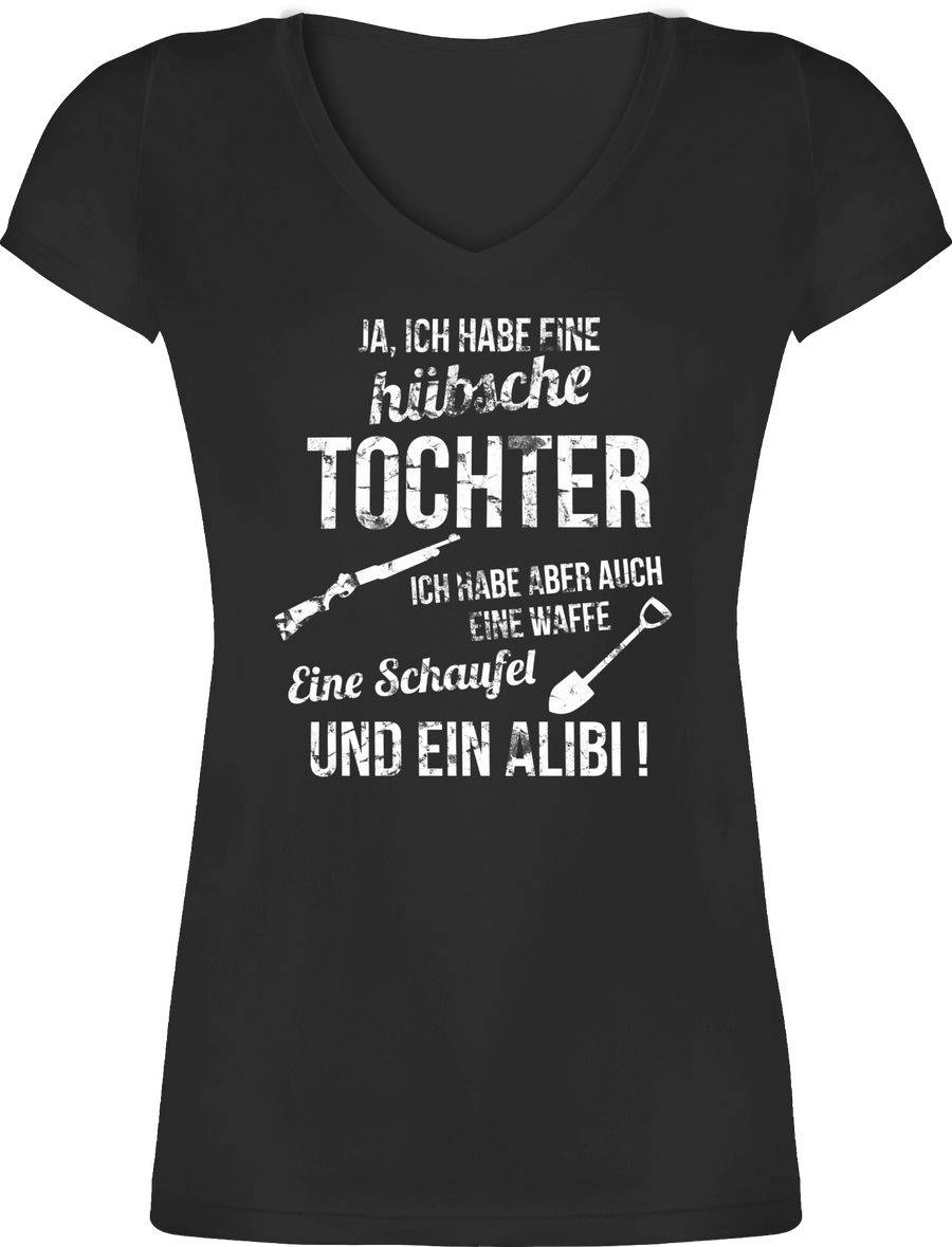 Shirtracer Ich habe eine hübsche Tochter: Tshirt Turnbeutel Shirtracer
