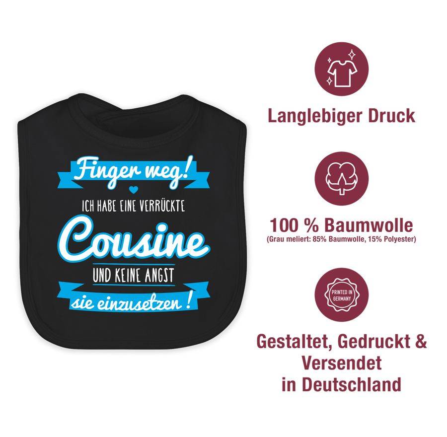 Shirtracer Ich Habe Eine Verrückte Cousine Blau: T-Shirt Gym Bag Shirtracer