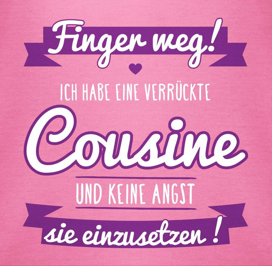 Shirtracer Ich Habe Eine Verrückte Cousine Lila: T-Shirt Rucksack Shirtracer