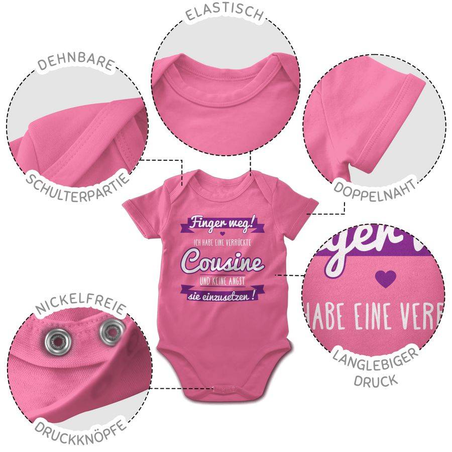 Shirtracer Ich Habe Eine Verrückte Cousine Lila: T-Shirt Rucksack Shirtracer