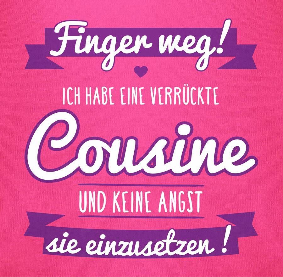 Shirtracer Ich Habe Eine Verrückte Cousine Lila: T-Shirt Rucksack Shirtracer