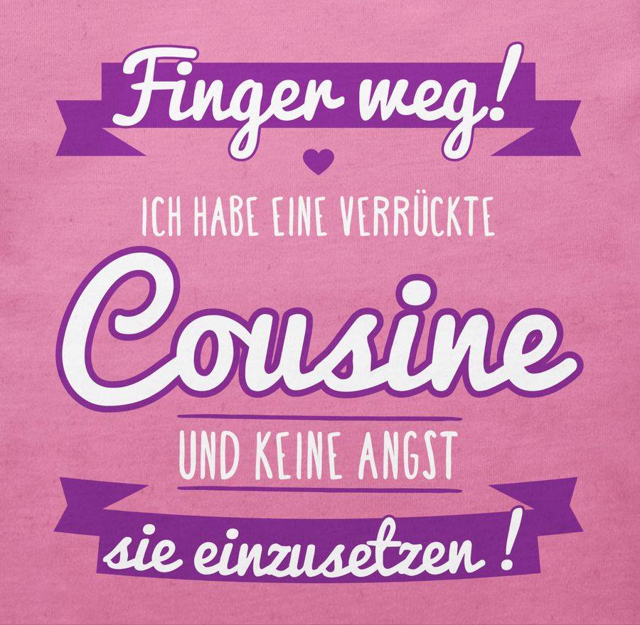 Shirtracer Ich Habe Eine Verrückte Cousine Lila: T-Shirt Rucksack Shirtracer