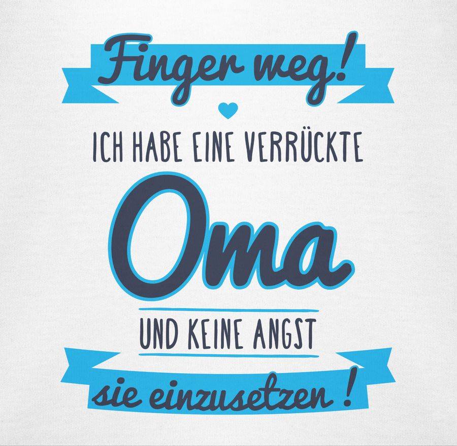 Shirtracer Ich Habe Eine Verrückte Oma Grau/hellblau Shirts & Mehr Shirtracer