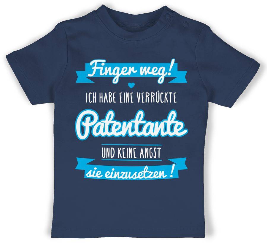 Shirtracer Ich habe eine verrückte Patentante blau: T-Shirt Turnbeutel Shirtracer