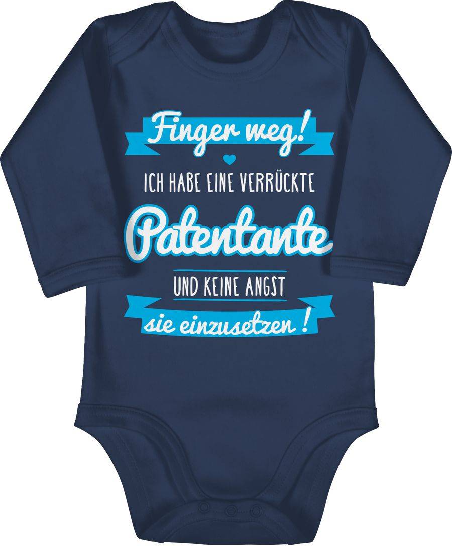 Shirtracer Ich habe eine verrückte Patentante blau: T-Shirt Turnbeutel Shirtracer