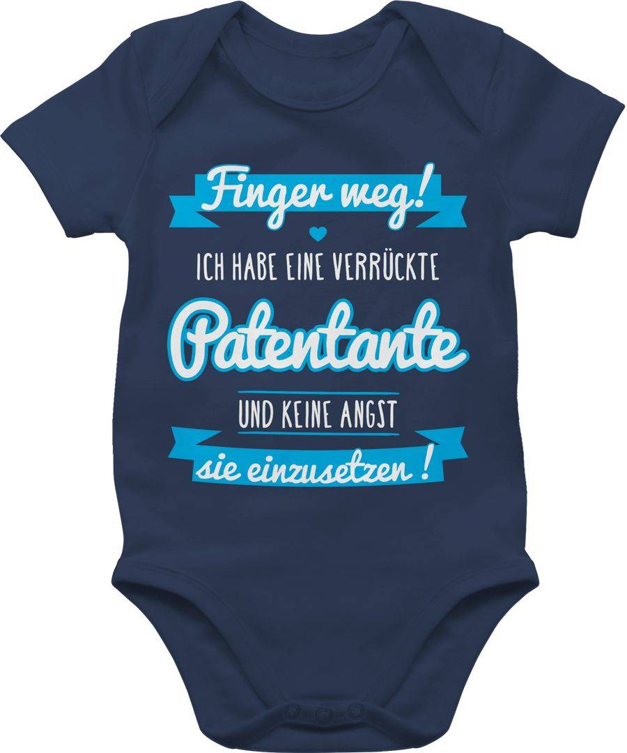 Shirtracer Ich habe eine verrückte Patentante blau: T-Shirt Turnbeutel Shirtracer
