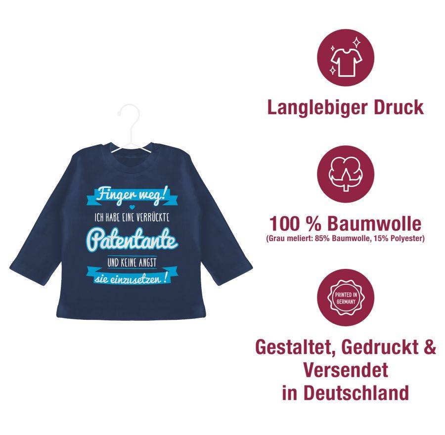 Shirtracer Ich Habe Eine Verrückte Patentante Blau: T-Shirt Turnbeutel Shirtracer