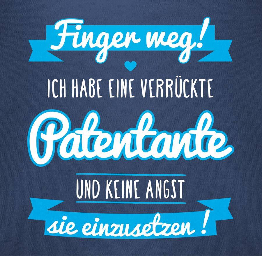 Shirtracer Ich habe eine verrückte Patentante blau: T-Shirt Turnbeutel Shirtracer