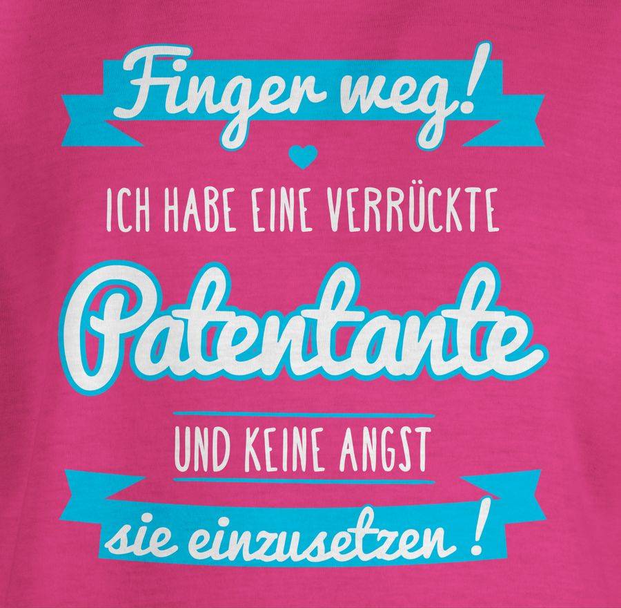 Shirtracer Ich Habe Eine Verrückte Patentante Blau: T-Shirt Turnbeutel Shirtracer