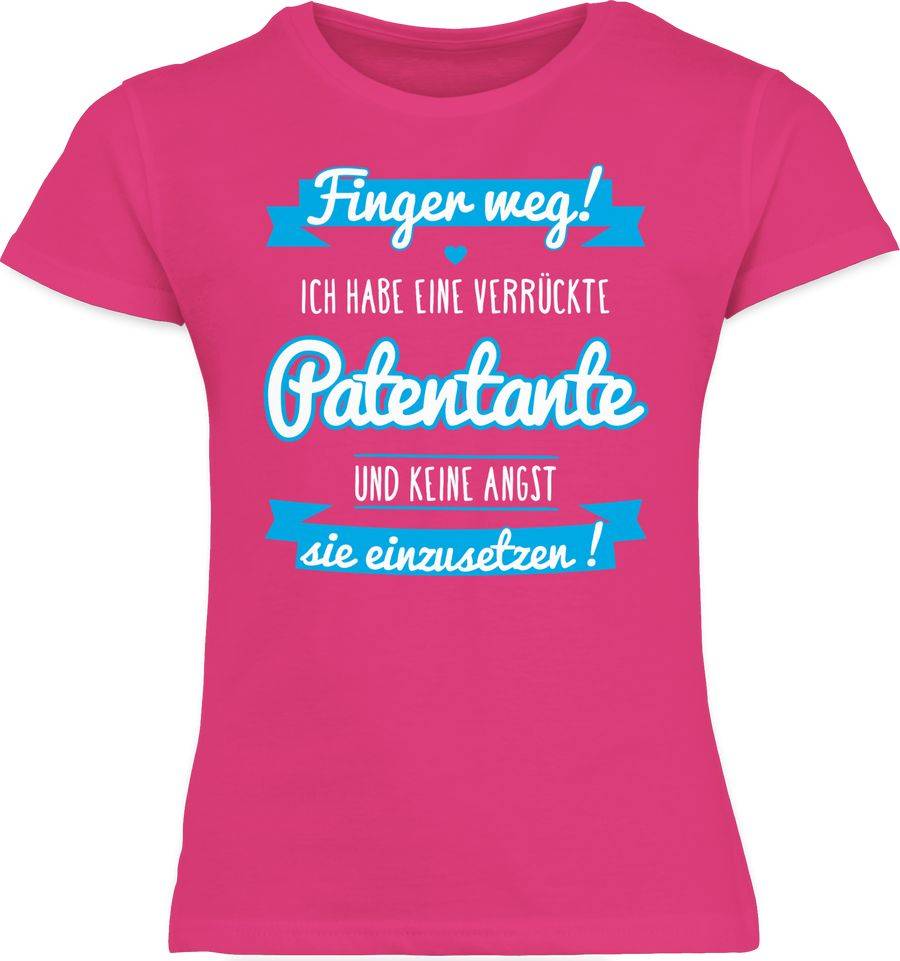 Shirtracer Ich habe eine verrückte Patentante blau: T-Shirt Turnbeutel Shirtracer