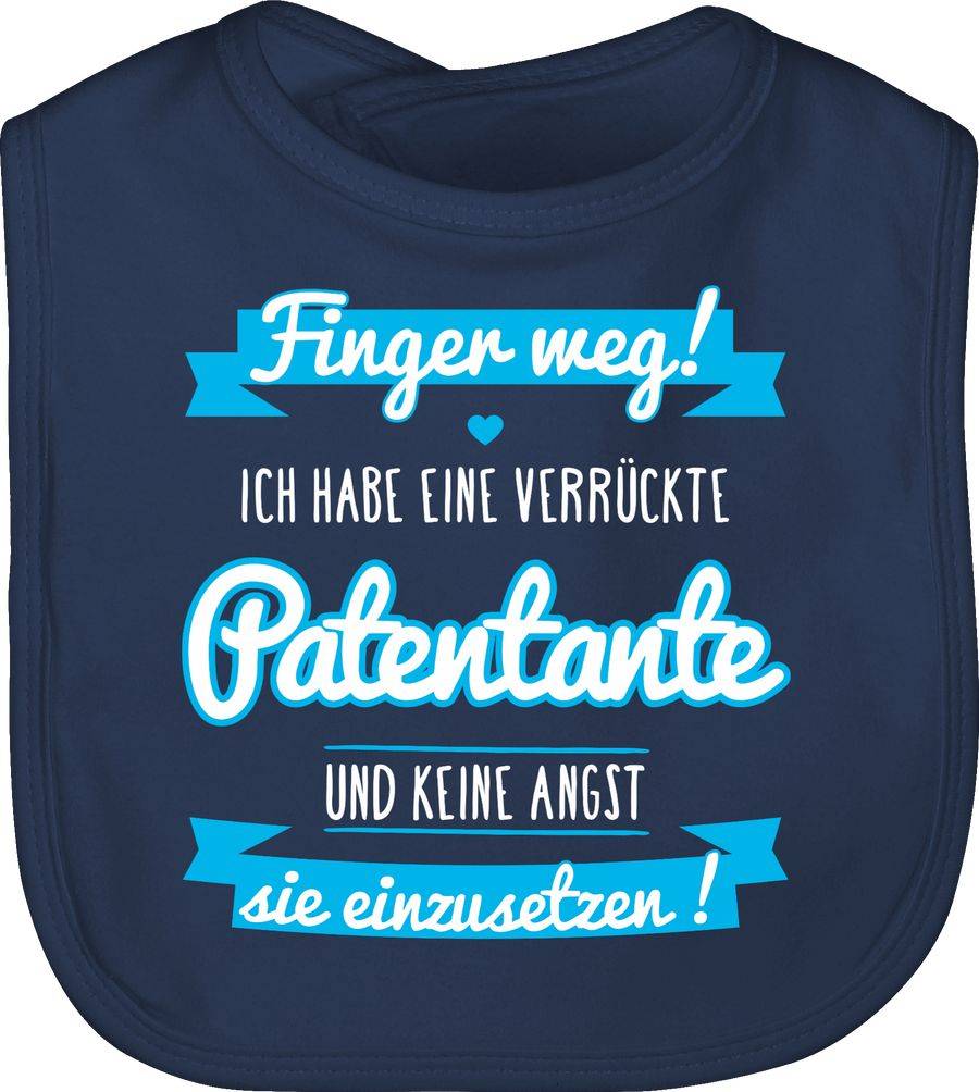 Shirtracer Ich habe eine verrückte Patentante blau: T-Shirt Turnbeutel Shirtracer