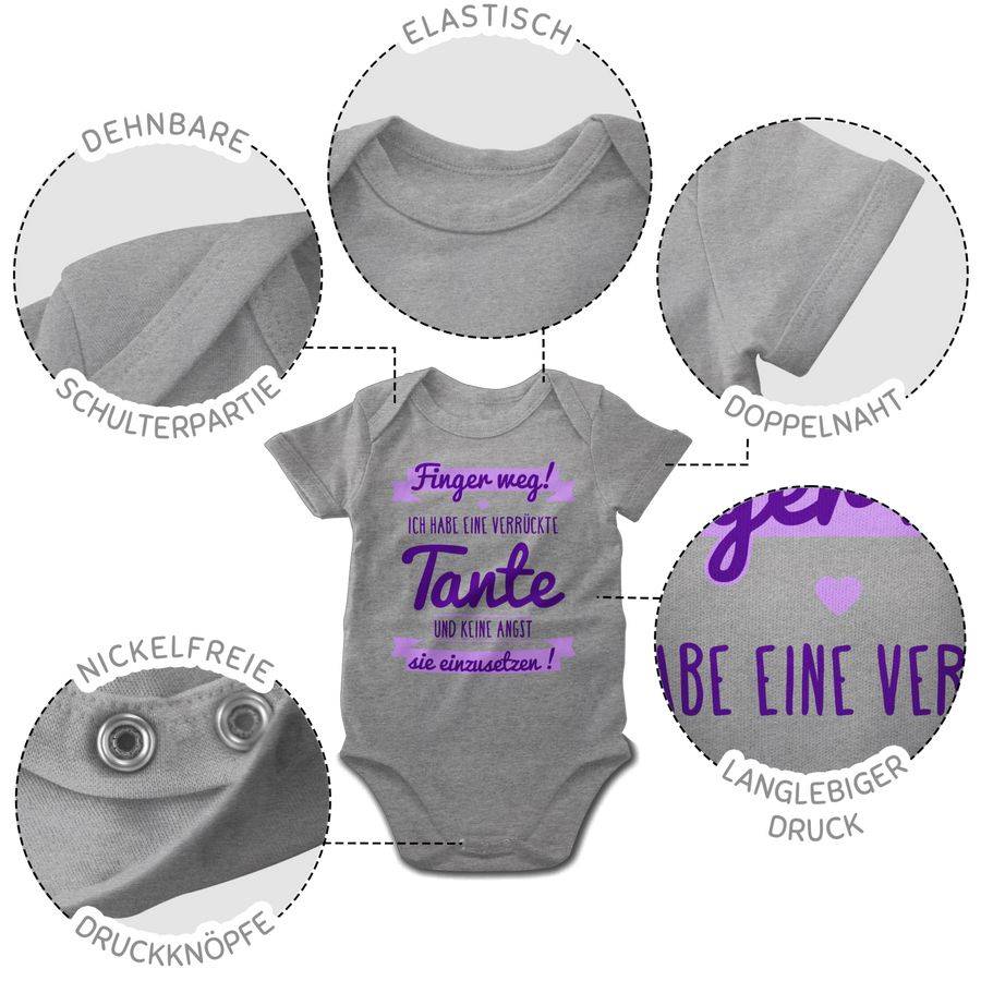 Shirtracer Ich Habe Eine Verrückte Tante Lila Dunkel: T-Shirt Rucksack Shirtracer