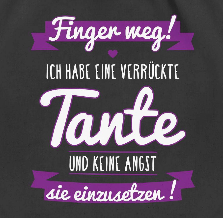 Shirtracer Ich Habe Eine Verrückte Tante Lila: T-Shirt Gym Bag Shirtracer