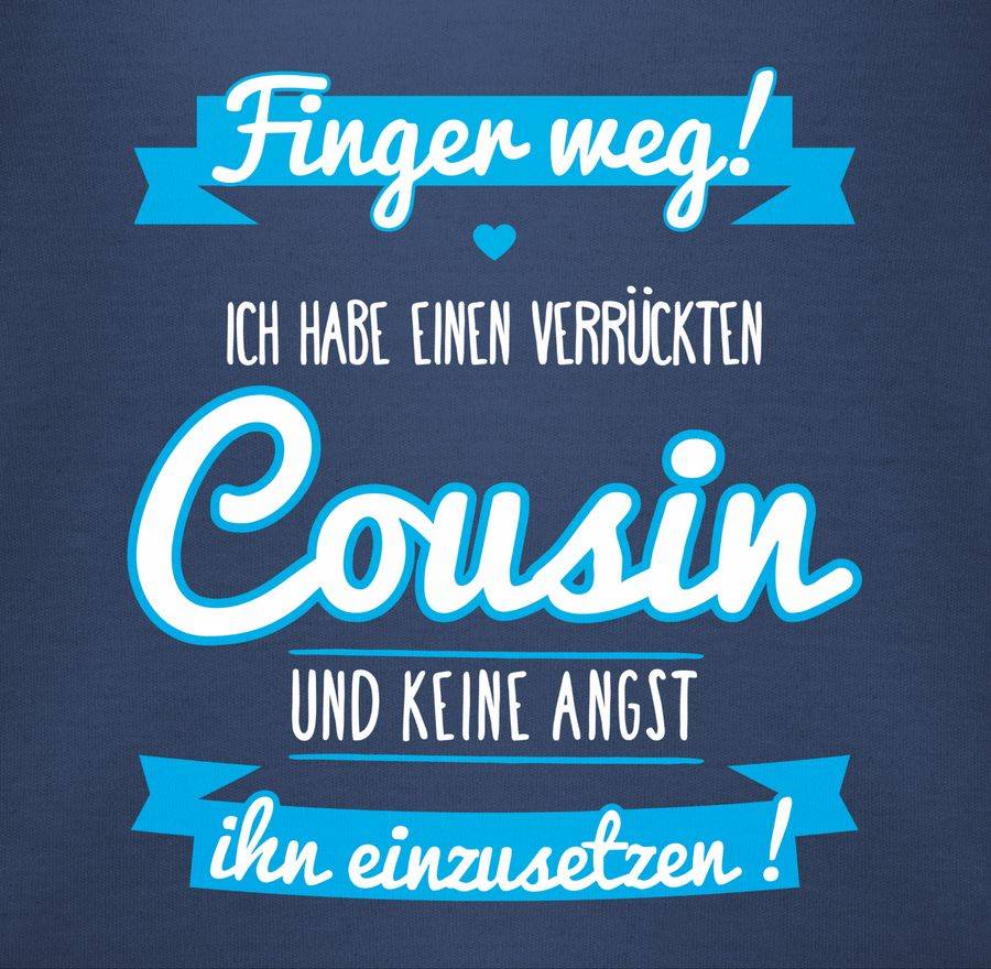 Shirtracer Ich Habe Einen Verrückten Cousin Blau: Tshirt Rucksack Shirtracer