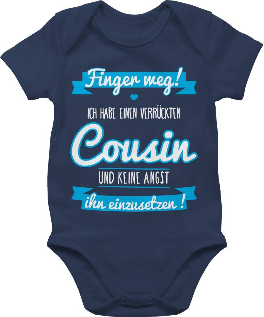 Shirtracer Ich habe einen verrückten Cousin blau: Tshirt Rucksack Shirtracer