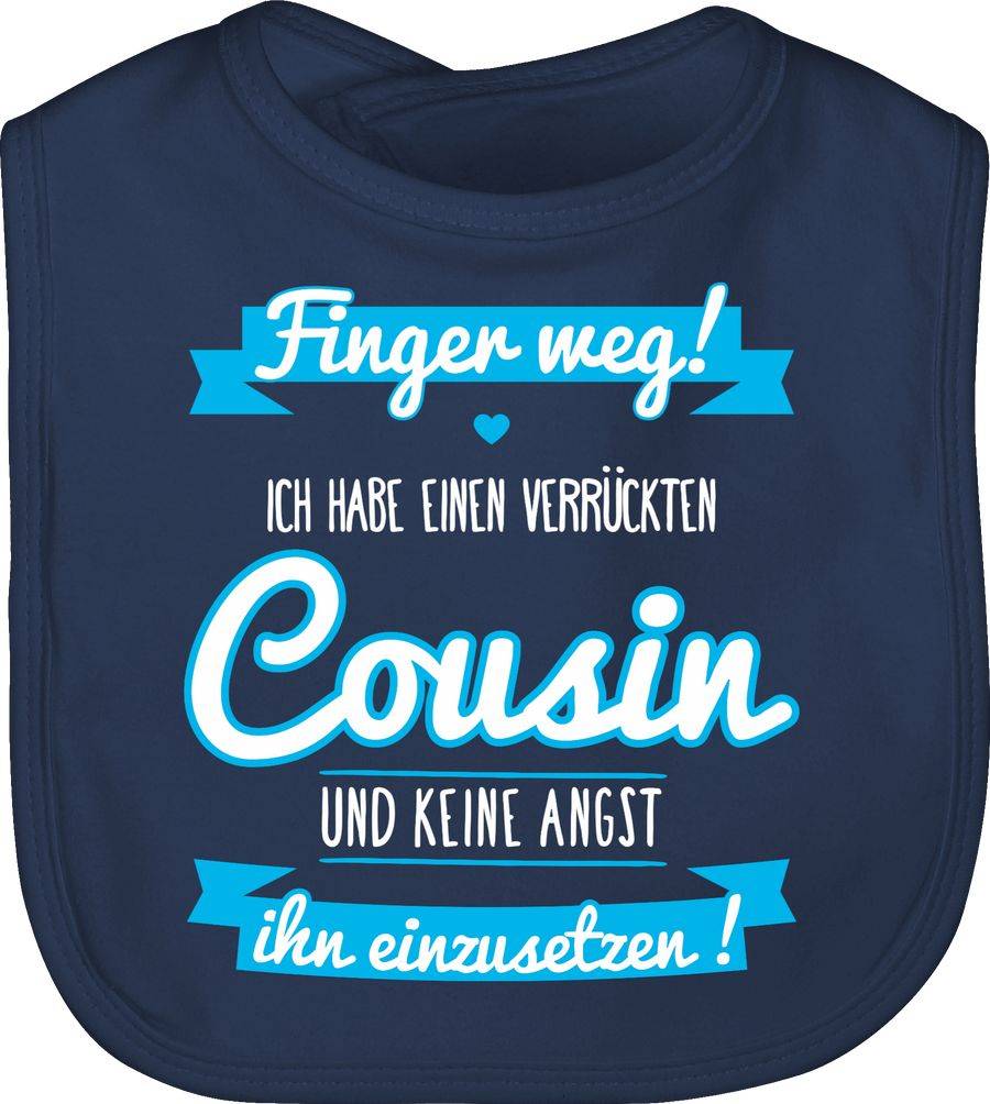 Shirtracer Ich habe einen verrückten Cousin blau: Tshirt Rucksack Shirtracer