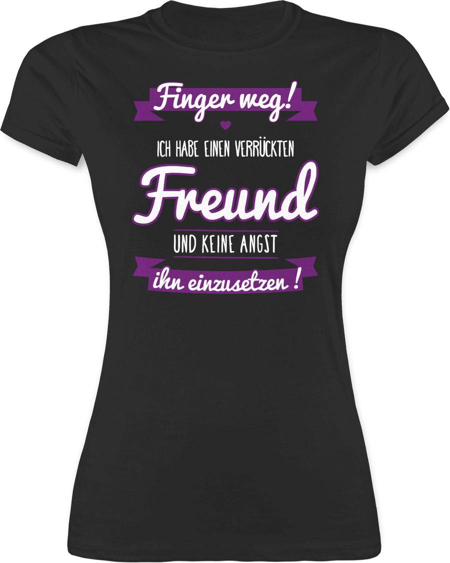 Shirtracer Ich habe einen verrückten Freund lila: Tshirt Gym Bag Shirtracer