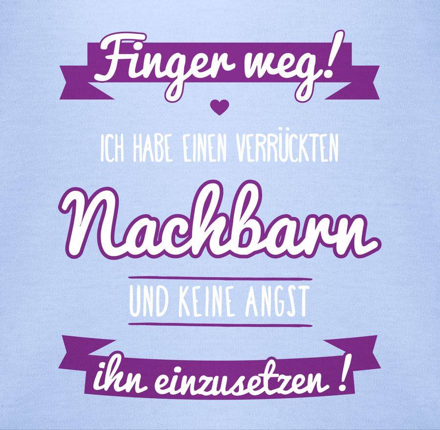 Shirtracer Ich Habe Einen Verrückten Nachbarn Lila: Tshirt Gym Bag Shirtracer