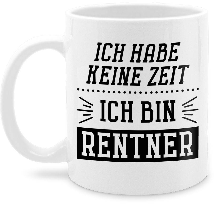 Shirtracer Ich habe keine Zeit - Ich bin Rentner - Schwarz: Tshirt Rucksack Shirtracer