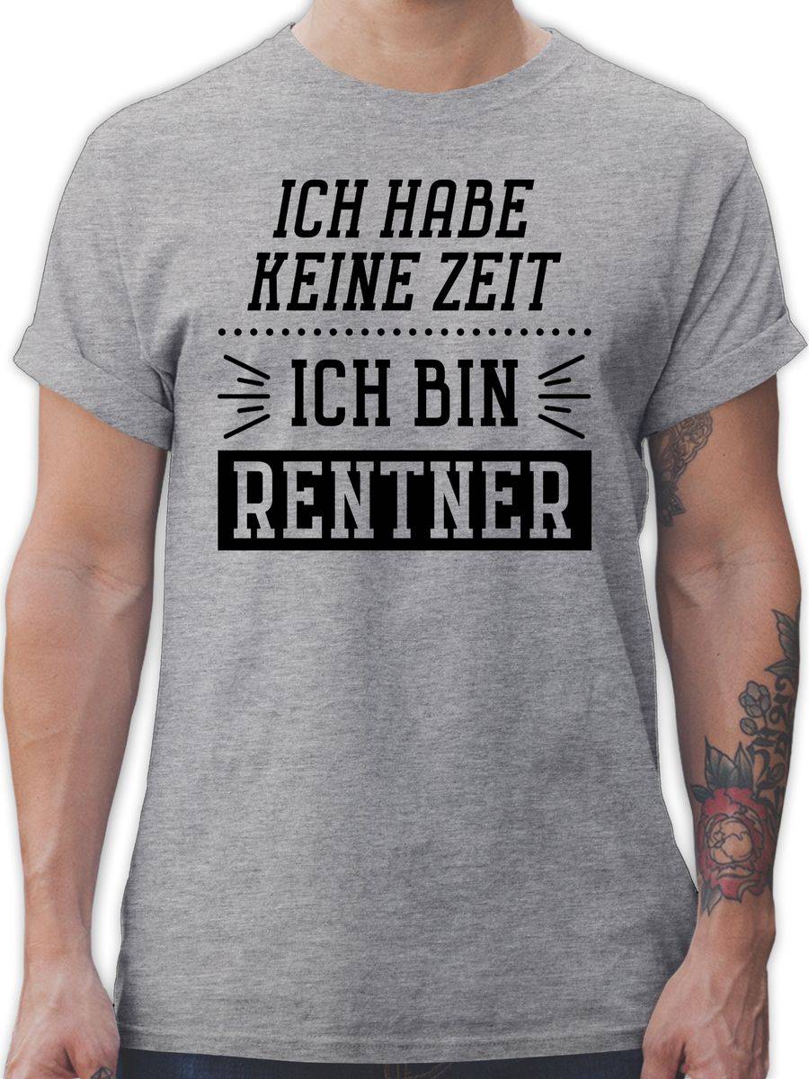Shirtracer Ich habe keine Zeit - Ich bin Rentner - Schwarz: Tshirt Rucksack Shirtracer