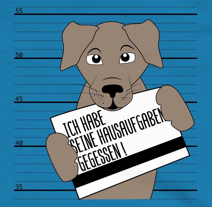Shirtracer Ich Habe Seine Hausaufgaben Gegessen Hund: Tshirt Turnbeutel Shirtracer