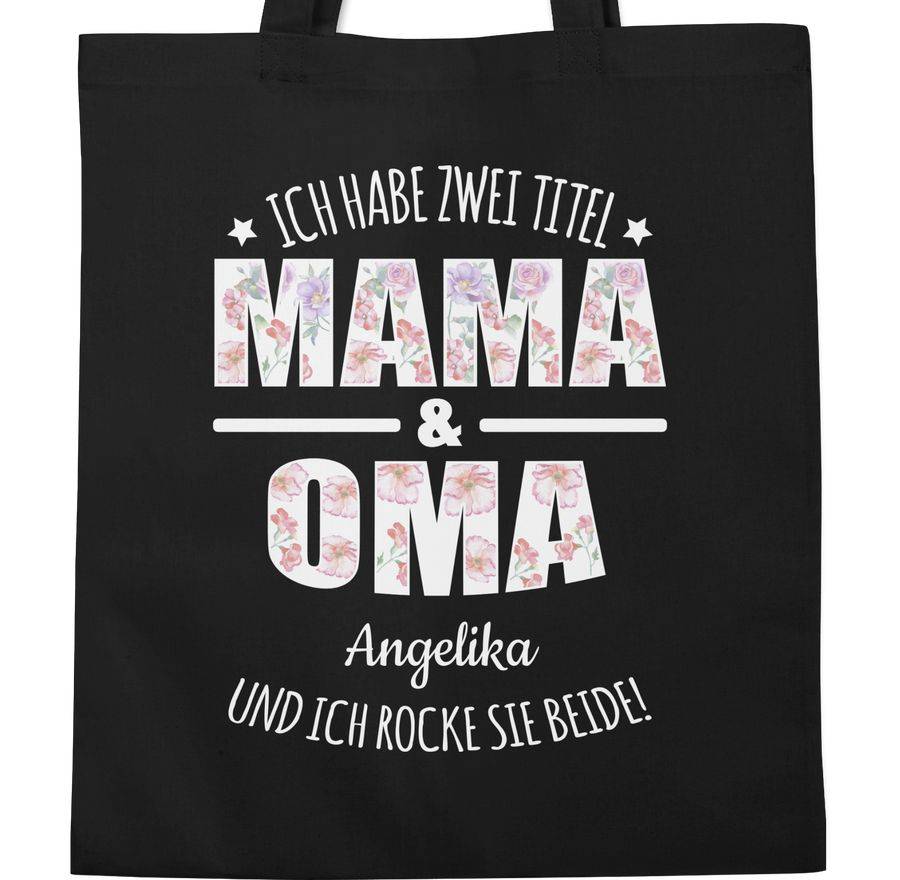 Shirtracer Ich Habe Zwei Titel Oma & Mama Name: Tshirt Gym Bag Shirtracer