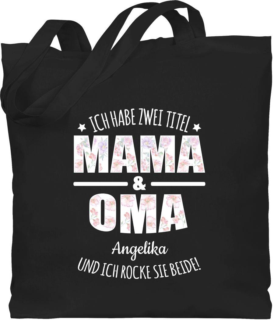 Shirtracer Ich habe zwei Titel Oma & Mama Name: Tshirt Gym Bag Shirtracer