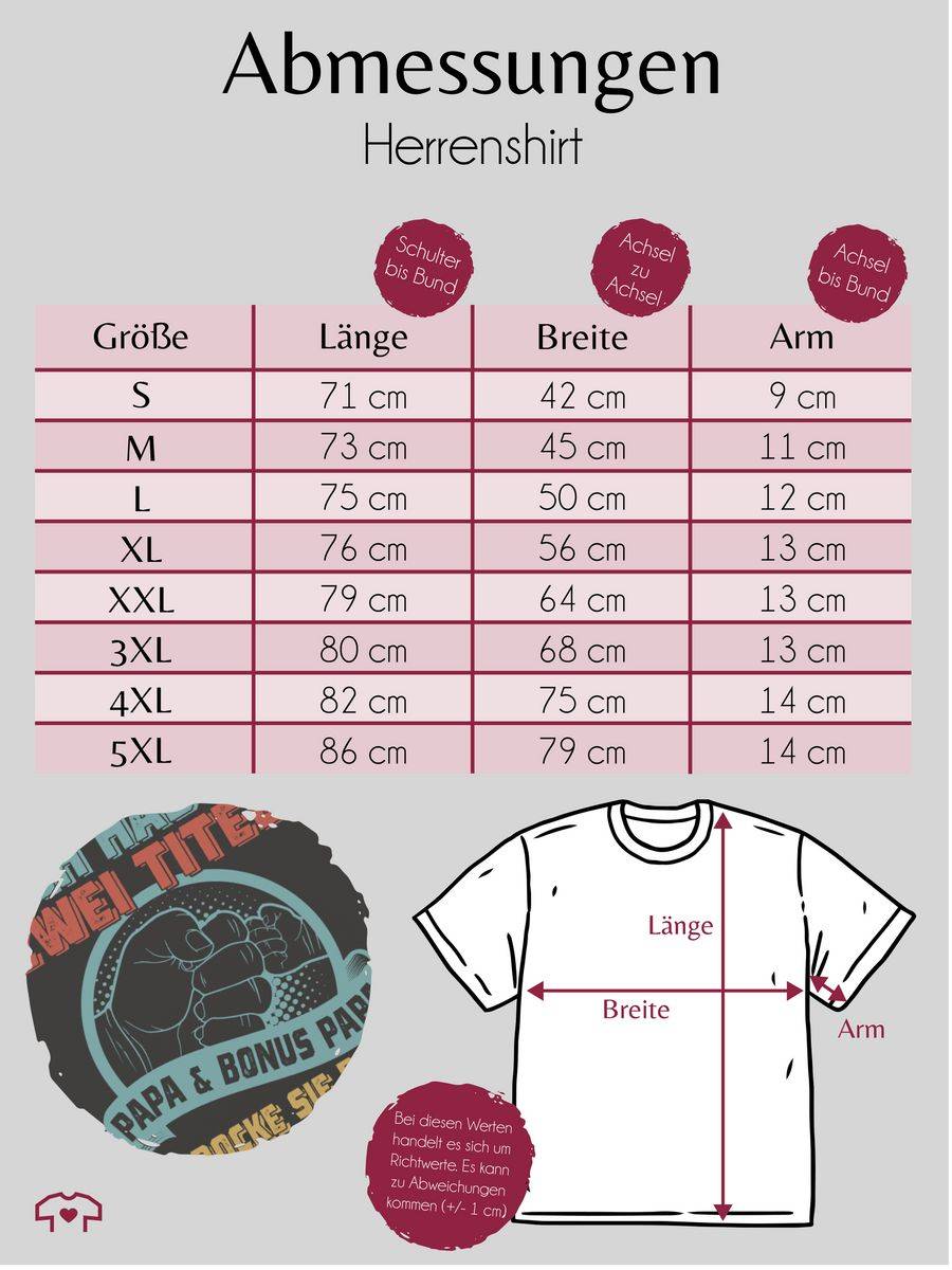 Shirtracer Ich Habe Zwei Titel - Papa Und Bonus Papa - Ich Rocke Sie Beide - Bunt: Tshirt R Shirtracer