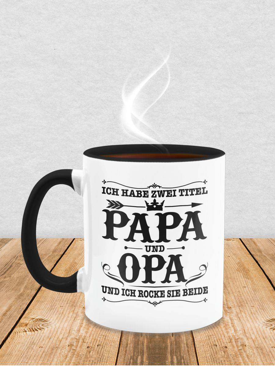 Shirtracer Ich Habe Zwei Titel Papa Und Opa / Vintage - Schwarz Shirts & Mehr Shirtracer
