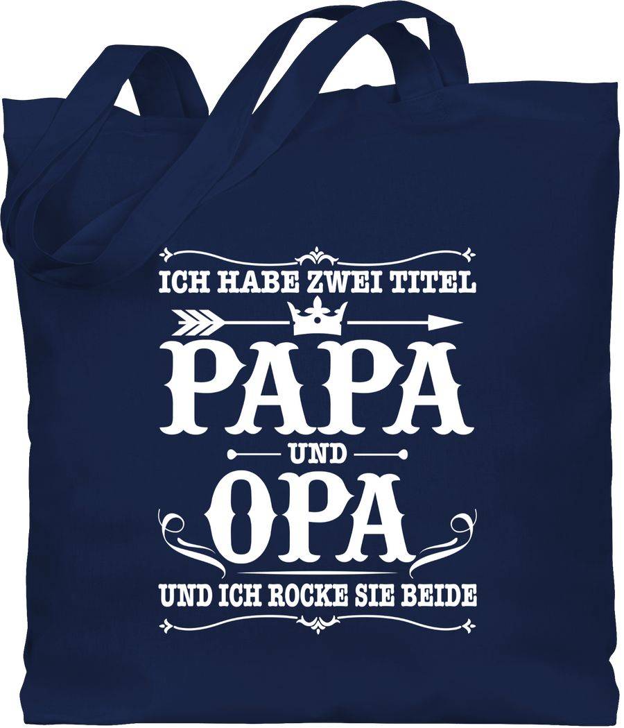 Shirtracer Ich habe zwei Titel Papa und Opa / Vintage - weiß Shirts & Mehr Shirtracer