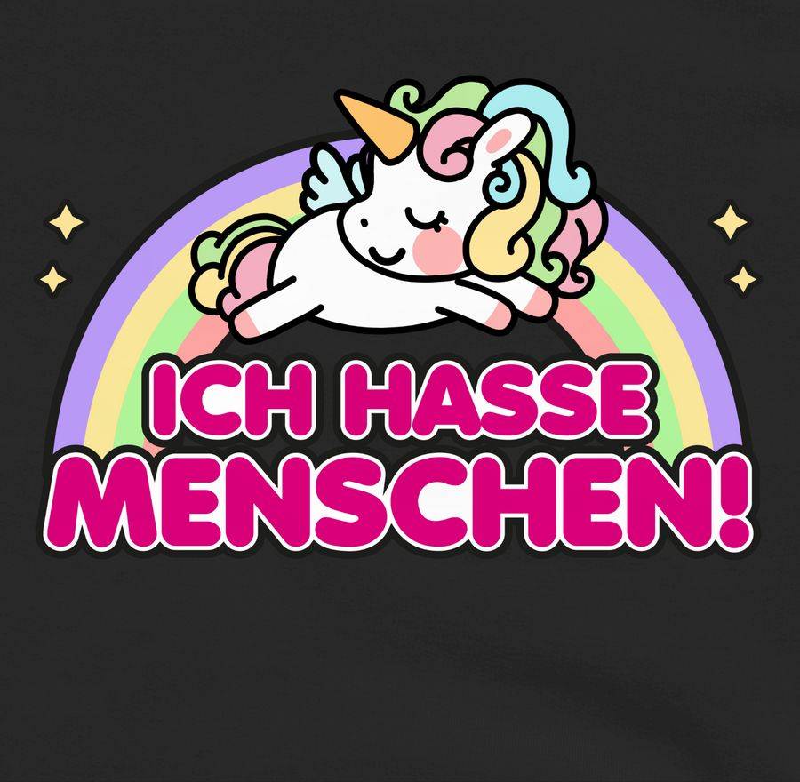 Shirtracer Ich Hasse Menschen - Einhorn: T-Shirt Gym Bag Shirtracer
